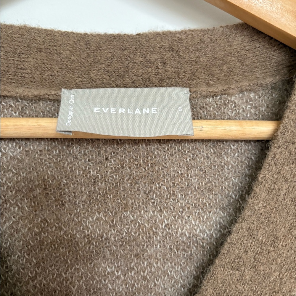 Everlane Tan Plaid Button-Up Cardigan - Picture 3 of 5